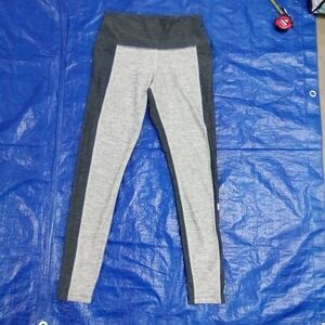 Pink Gray Leggings with White PINK Logo